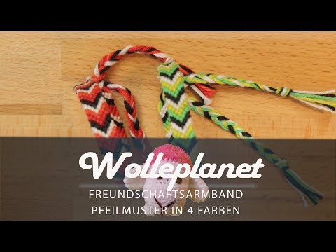 Freundschaftsarmband Pfeilmuster in 4 Farben