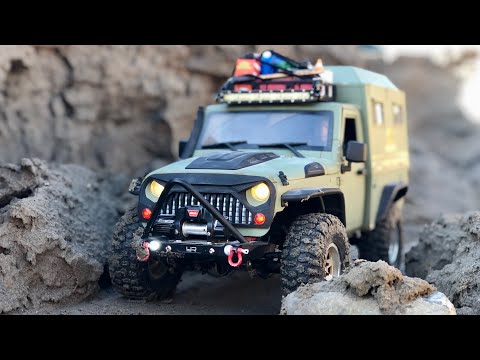 Jeep Overland through the washouts at Barrier Dam by Scale Town - RC CWR