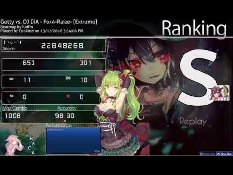 Cookiezi Getty vs. DJ DiA - Fox4-Raize- [Extreme] +HD,HR FC (98.90%) 396PP