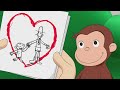 George Makes Valentine S Day Cards Full Episodes Curious George Animal Friends