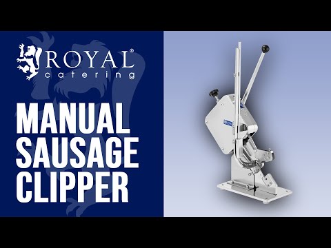 video - Manual sausage clipper - iron (chrome plated) / stainless steel - Royal Catering