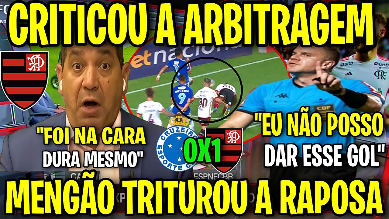 🚨🚨 COMENTARISTA PERDEU A LINHA AO VIVO APÓS VITÓRIA DO MENGÃO! CRUZEIRO 0X1 FLAMENGO
