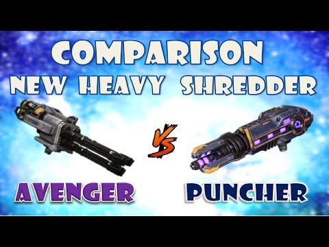 New heavy Shredder PUNCHER vs AVENGER heavy weapons comparison war robots