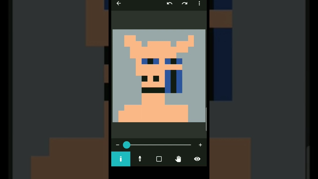 Pixelart big pixels 16x16 nft goat on opensea #shorts