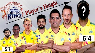 CSK Players Height Comparison | IPL 2021 | CSK Players Name, Age, Height |