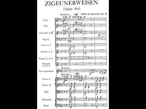 ZIGEUNERWEISEN (Op.20) by Pablo de Sarasate {Audio + Full score} Violinist: Itzhak Perlman.