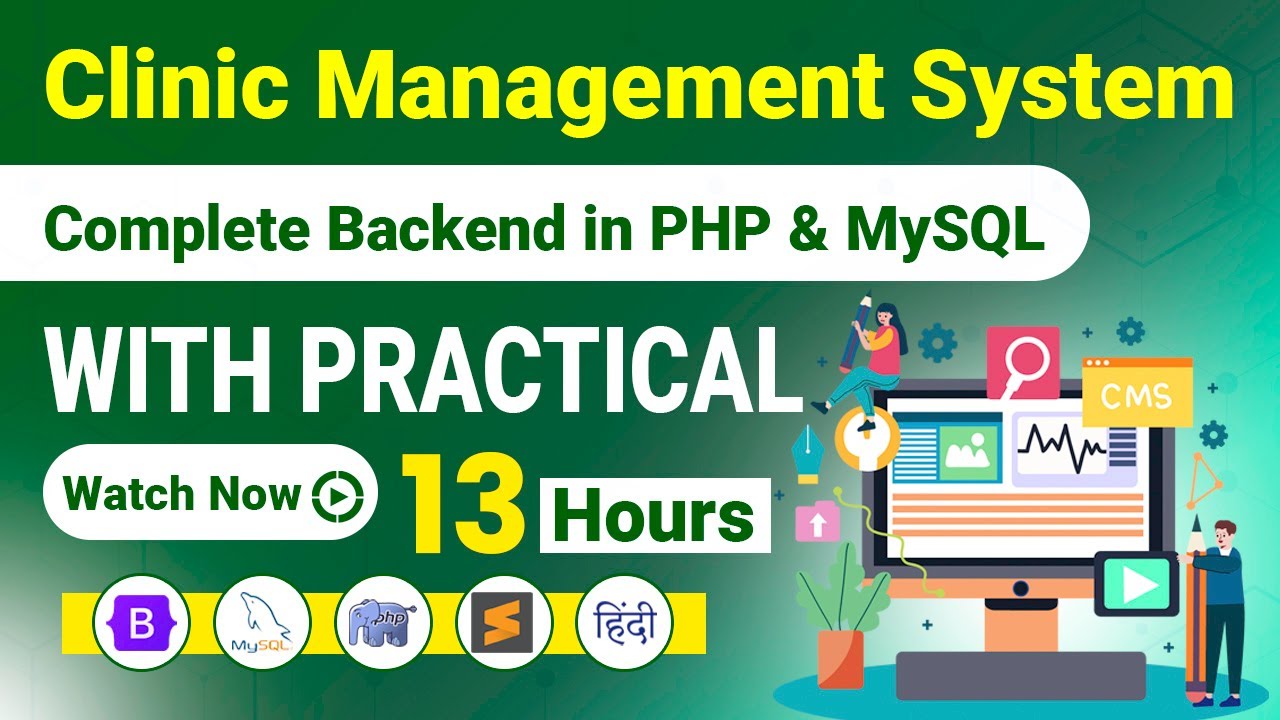 Complete ⚕️Clinic Management System💊 with PHP & MySQL | PHP & MySQL Back-end Tutorial Step-by-Step🚀