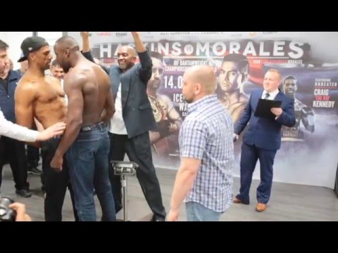 HEATED!! CRAIG KENNEDY v JOEL TAMBWE DJEKO - OFFICIAL WEIGH IN & HEAD TO HEAD / HASKINS v MORALES