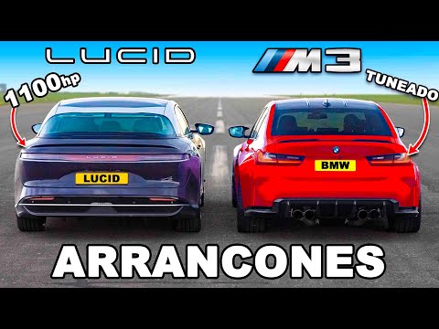 Lucid Air vs BMW M3 Tuneado de 1,100 hp: ARRANCONES
