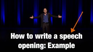 How to write a speech opening: Example