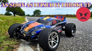 My Poor Little Traxxas Nitro Rustler I Fixed It Or So I Thought But Enjoy That Nitro Sound Anyways