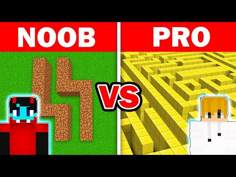 Minecraft NOOB vs PRO GIANT MAZE BUILD CHALLENGE! (Tagalog)