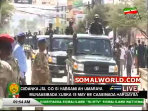 full video: dabaaldagii miltary somaliland  18 may 2014