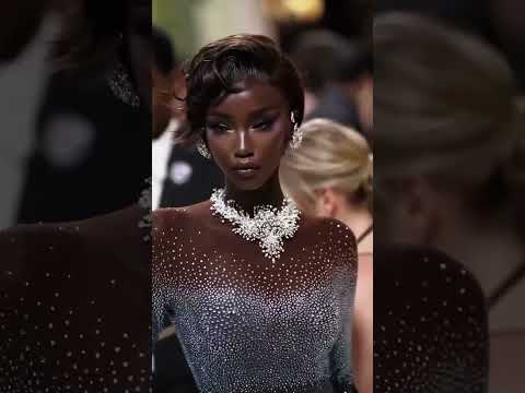 OMGG! Her Dress Had 98,000 Crystals! She looked like a mermaid #anokyai #supermodel #unreal