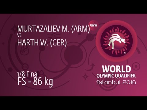 1/8 FS - 86 kg: W. HARTH (GER) df. M. MURTAZALIEV (ARM), 4-0