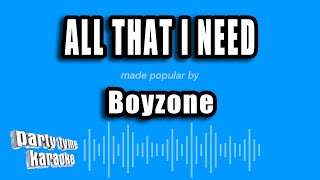 Boyzone - All That I Need (Karaoke Version)
