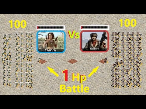1 Hp Battle - Tanya vs Boris | Red Alert 2 |
