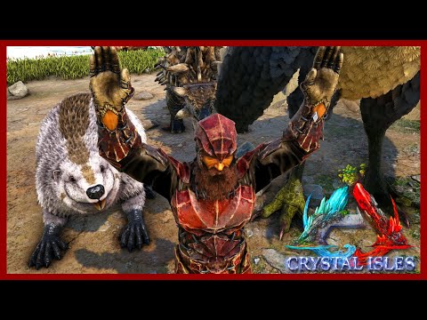 So Many Emotes! Argent, Beaver & Ankylo Tames! Taming Utility Dino's! Crystal Isles Map! Ep 6!