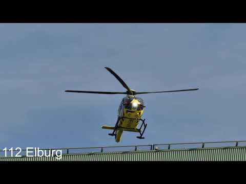 Lifeliner 3 PH-UMC vertrekt en land op het dak op het Isala ziekenhuis in Zwolle