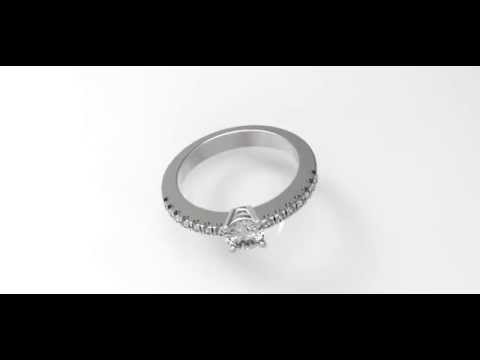 DIAMOND ENGAGEMENT RING -R128-