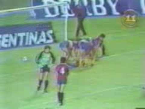 Gol de Rodriguez a Independiente (Boca 3-Independiente 0 18-01-90)