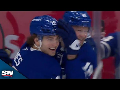 Maple Leafs' Steven Lorentz Gifted Shorthanded Goal After Clearing Attempt Hits Diving Ref
