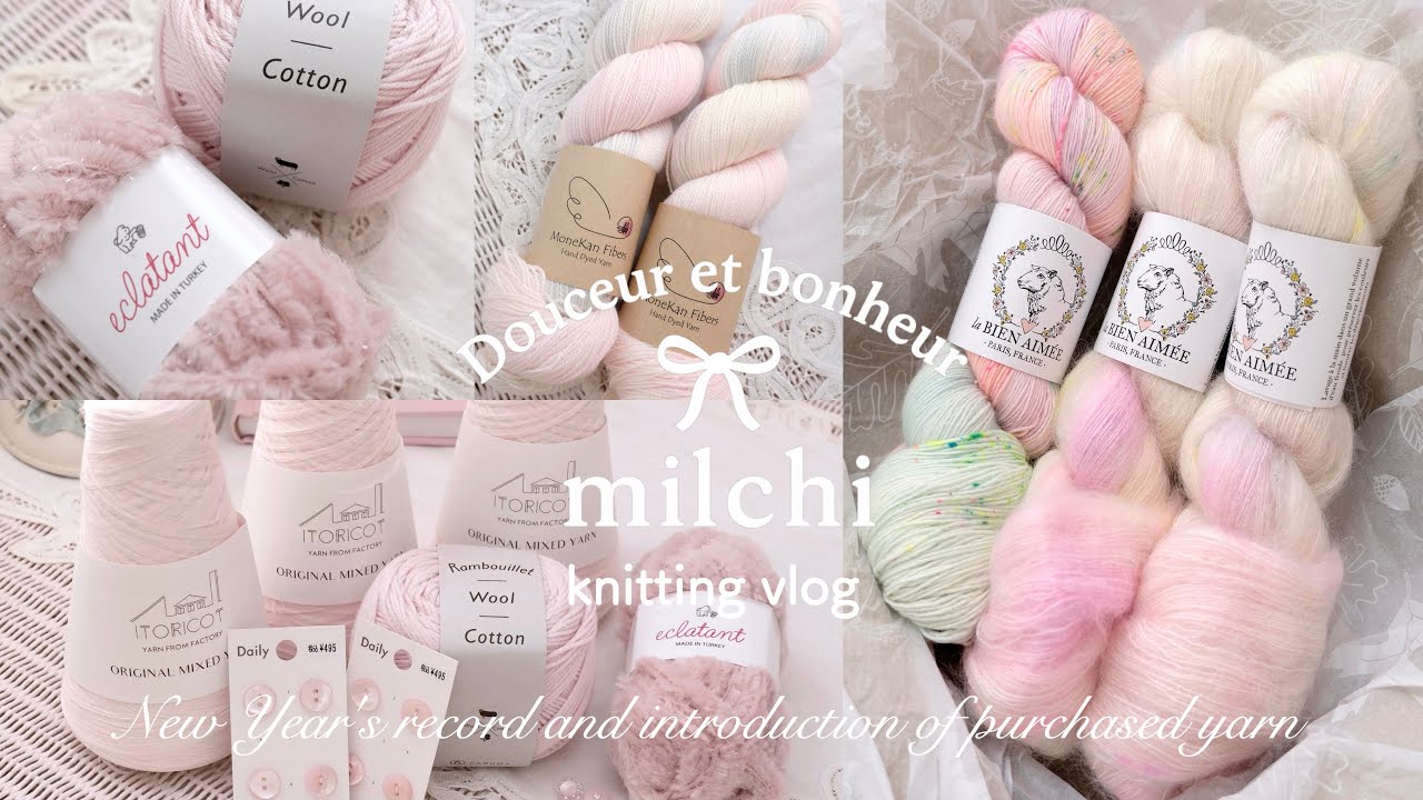 knitting vlog｜お正月の記録と８万円分の毛糸購入品紹介🧶｜SUB