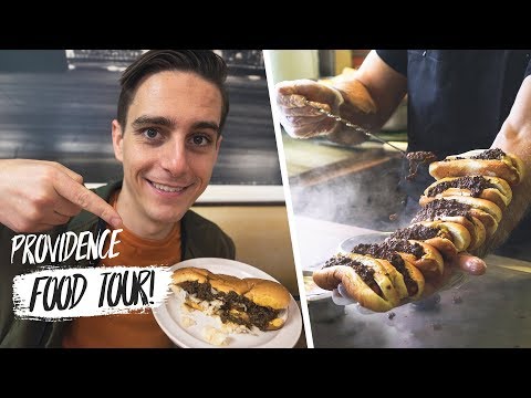 Providence FOOD TOUR! Wieners, Stuffies, Coffee Milk & More 😍 + Exploring the City!