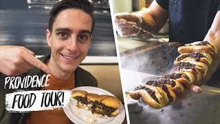 Providence FOOD TOUR! Wieners, Stuffies, Coffee Milk & More 😍 + Exploring the City!