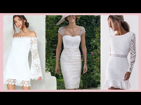VESTIDOS DE MODA 2020 2021 DE BODA CORTOS para CEREMONIA CIVIL tendencias de moda mujer de NOVIAS