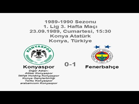 Konyaspor 0-1 Fenerbahçe 23.09.1989 - 1989-1990 Turkish 1st League Matchday 3 (Ver. 2)