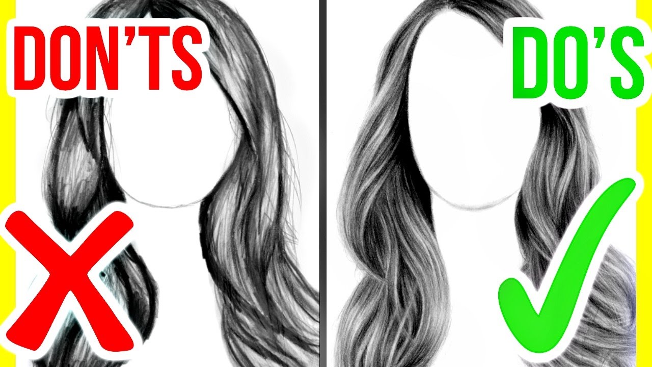 DO'S & DON'TS: How to Draw Realistic Hair | Step by Step Drawing Tutorial