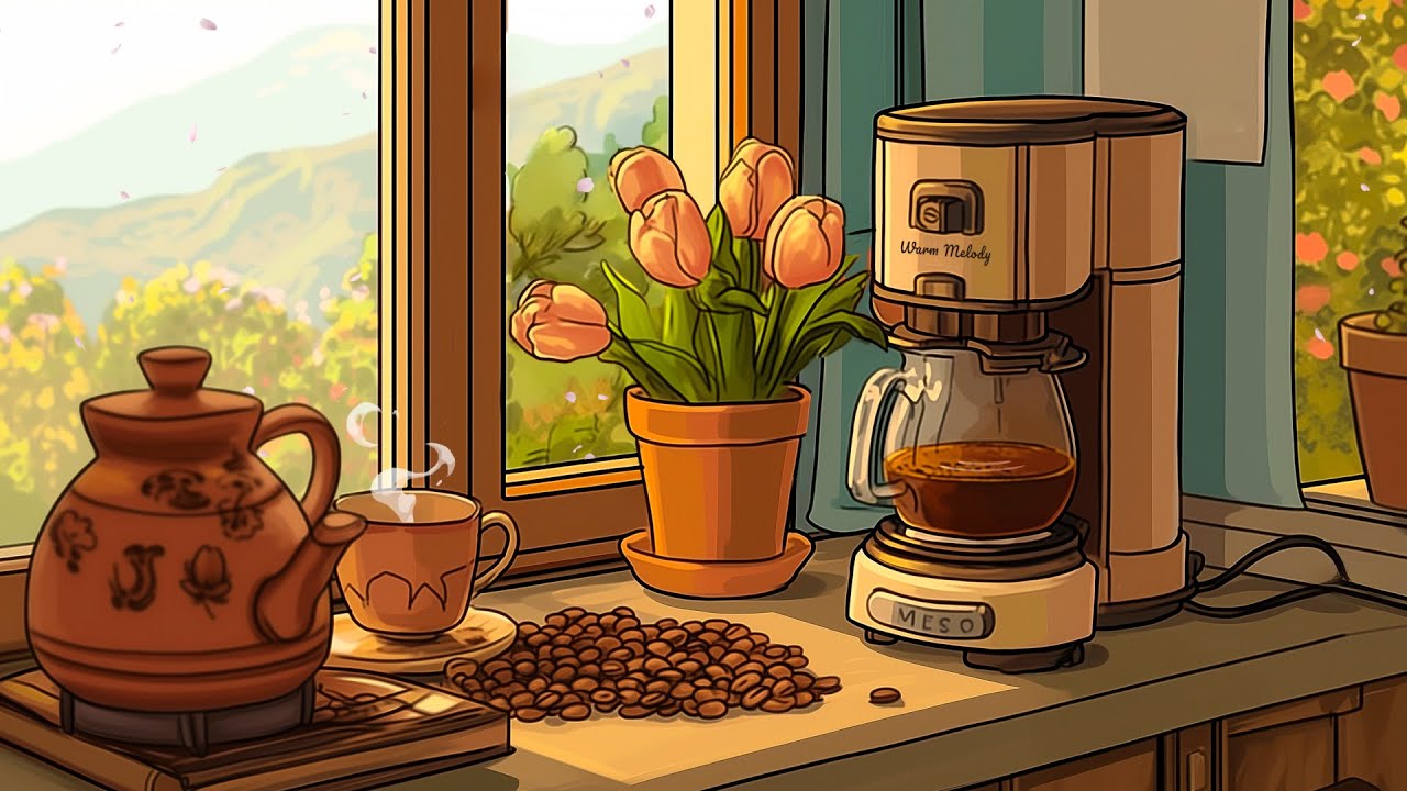 Tranquil Day with Coffee for Relax & De-stress ☕🌷Lofi coffee - Lofi morning