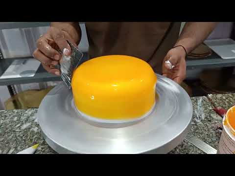 Mango cake design#colourful #shortvideo