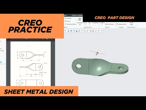 CREO Tutorial for Absolute Beginners in 2025 I SHEET METAL in Creo I CAD PRACTICE