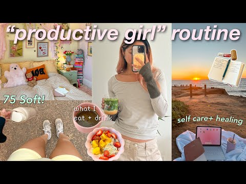 productive girl vlog🌱 getting into routine! 75 soft, healthy meals + acting class