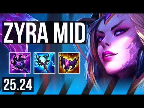 ZYRA vs AKALI (MID) | 43K damage | EUW Master | 25.24