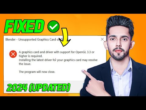 Blender Unsupported Graphics Card Or Driver - A Graphics Card And Driver With Support for OpenGL 3.3