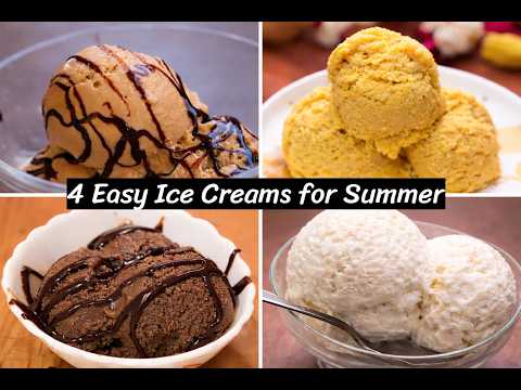 4 Easy Homemade Ice Creams for Summer | Kids favourite Icecreams - DV Recipes