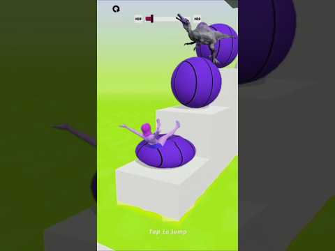 Purple Ball 🏀 reverse mixed girl jumping #Fun #bat, #gaming,# man, girl,# jumping #shorts