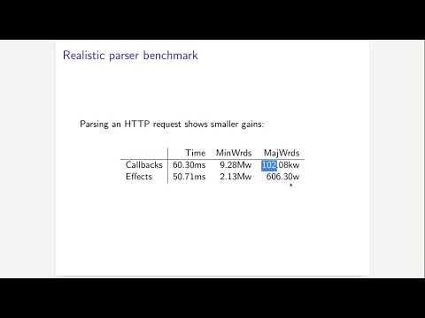 OCaml 2021 - Experiences with Effects