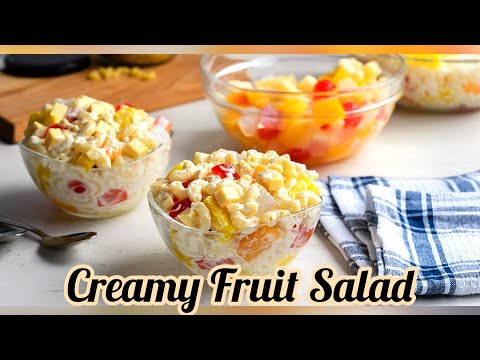 Creamy Maccroni Fruit Salad|| Easy Recpie Of Fruit Salad || Krämig makaroner fruktsallad