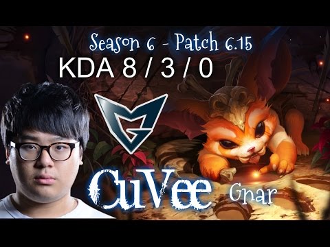 SSG CuVee GNAR vs LULU Top - Patch 6.15 KR Ranked | League of Legends