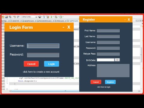 JAVA - How To Design Login And Register Form In Java Netbeans Video