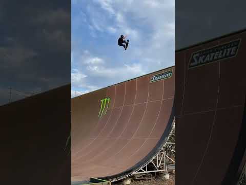 Massive Air to Fakie on Mega Ramp