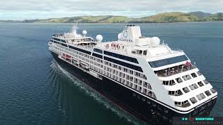 Azamara Pursuit, sailing out of Port Chalmers, Dunedin, 12th January 2025