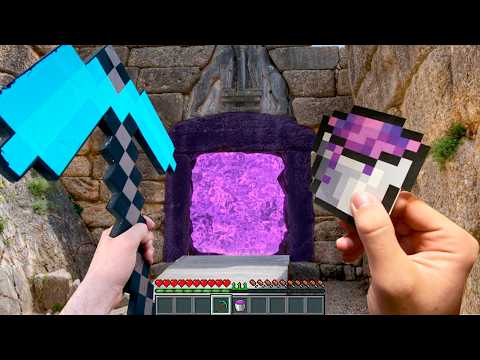 Minecraft in Real Life POV Realistic NETHER PORTAL Minecraft RTX Animation 創世神第一人稱真人版