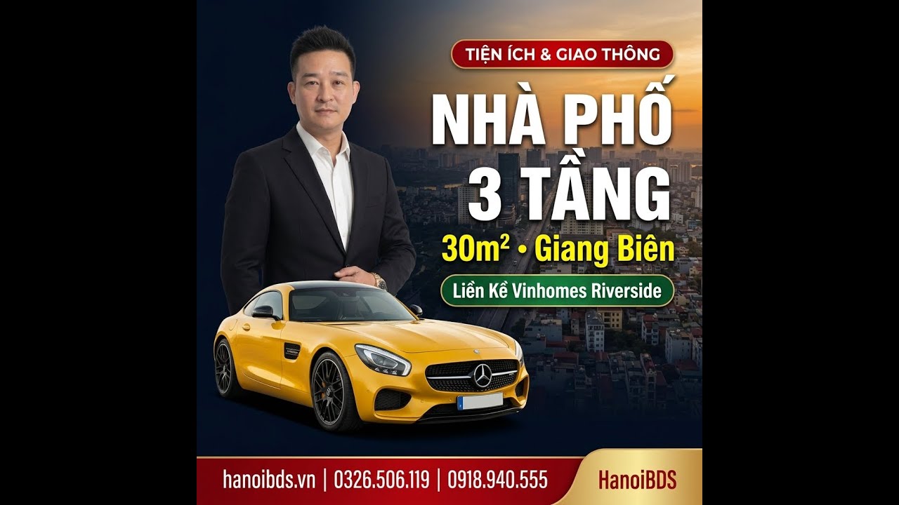Nhà Phố 3 Tầng Giang Biên Long Biên 30m²: Gần Sông Đuống Trong Lành | HanoiBDS.vn