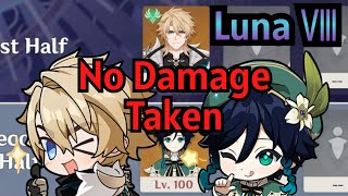 【原神】Ver.Luna Ⅷ 魔導ファルカ＆魔導ウェンティの擬似両単騎で螺旋12層 ☆9クリア/ Ver.Luna Ⅷ Spiral Abyss Floor 12 Varka ＆ Venti Solo