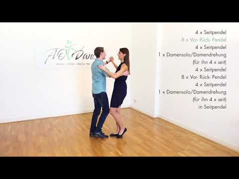 1. Figurenkombination Pendelwalzer - Beispiel 1 mit Abschlusspose (z.B. Hochzeitstanz) ohne Musik